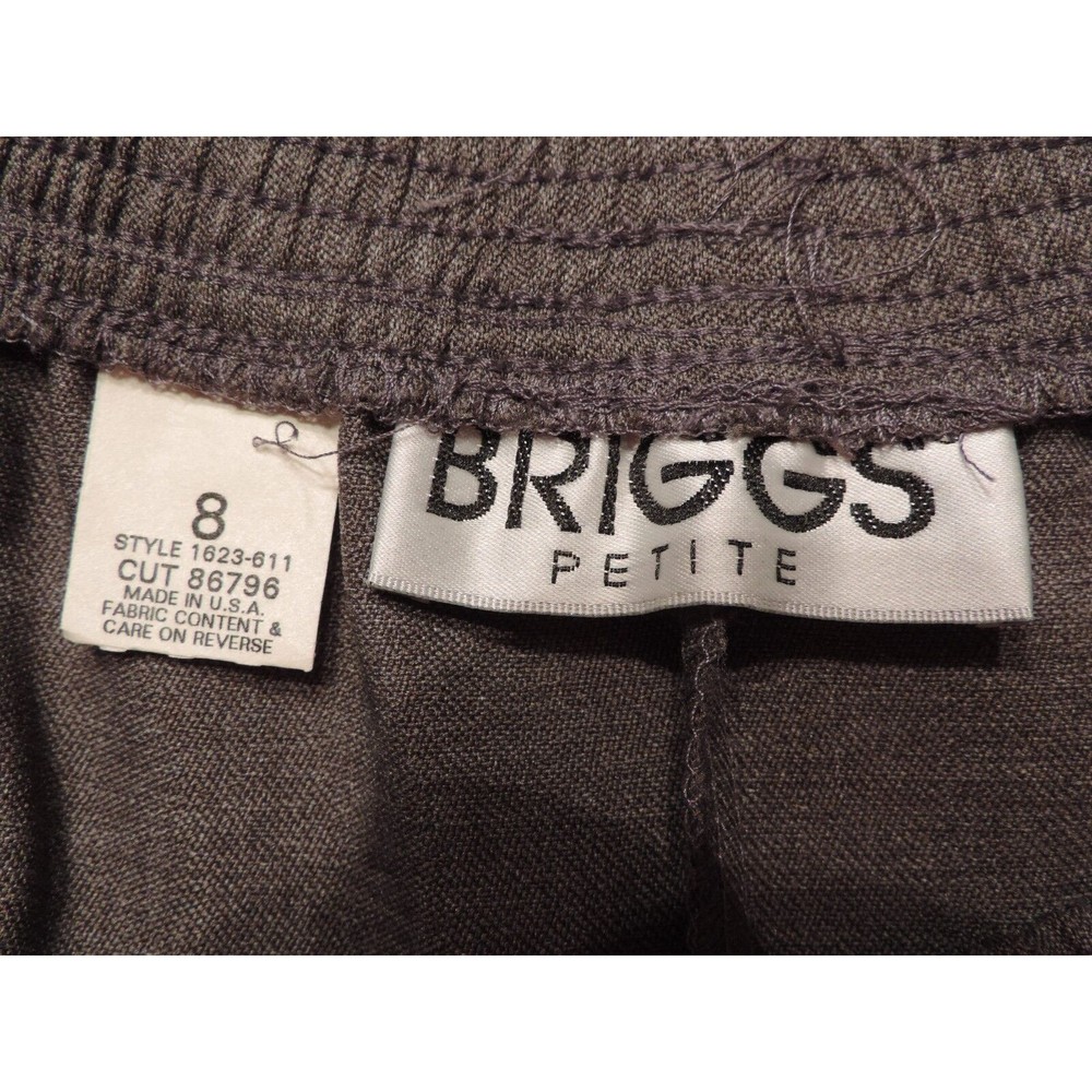 Briggs Pants 8P Women's Heather Gray Stretch Pants Size 8 Petite - Picture 5 of 6